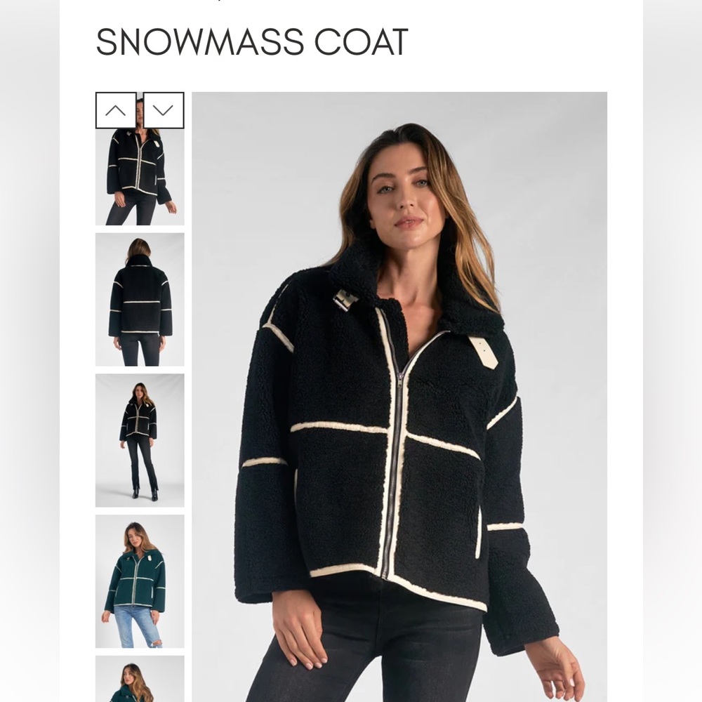 Snowmass Coat Black Elan size small